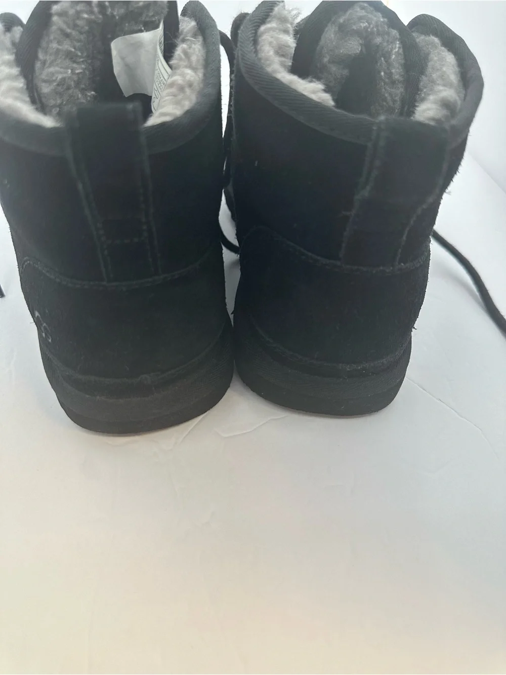 Black suede mini boots 🖤 cozy winter essential | worn - Size 8
